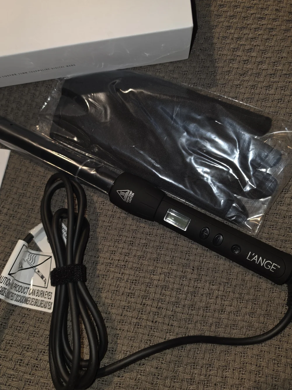 L'ANGE Black Tourmaline Digital Curling Wand